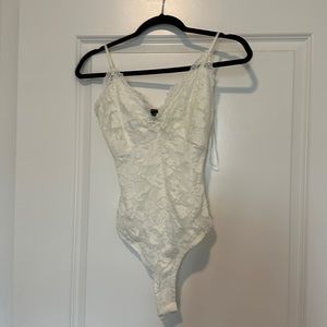 Windsor. Ivory. Medium Lace Bodysuit.